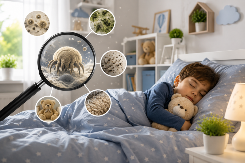 O quarto da criança pode piorar a alergia?